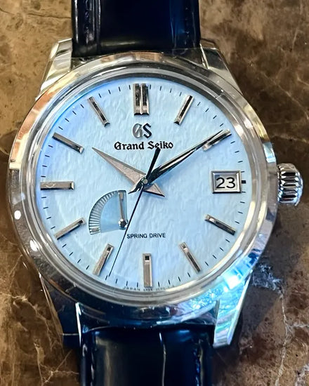 2024 Grand Seiko Elegance Collection 40.2MM "Snowflake" Blue Dial Leather Strap (SBGA407G)