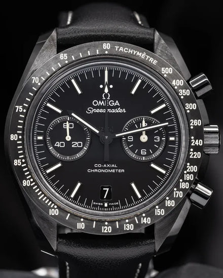 Omega Speedmaster Dark Side of the Moon "Pitch Black" 44.25MM Black Dial Leather Strap (311.92.44.51.01.004)