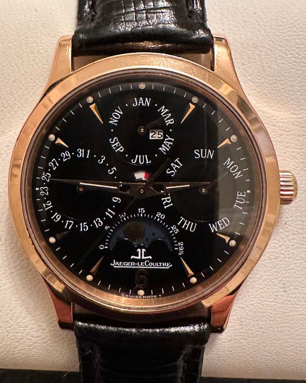 Jaeger-LeCoultre Master Control Perpetual Calendar 37MM Black Dial Leather Strap (140.2.80.S)