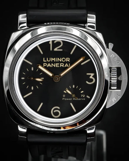 2016 Panerai Luminor 1950 3 Days 47MM Black Dial Rubber Strap (PAM00423)