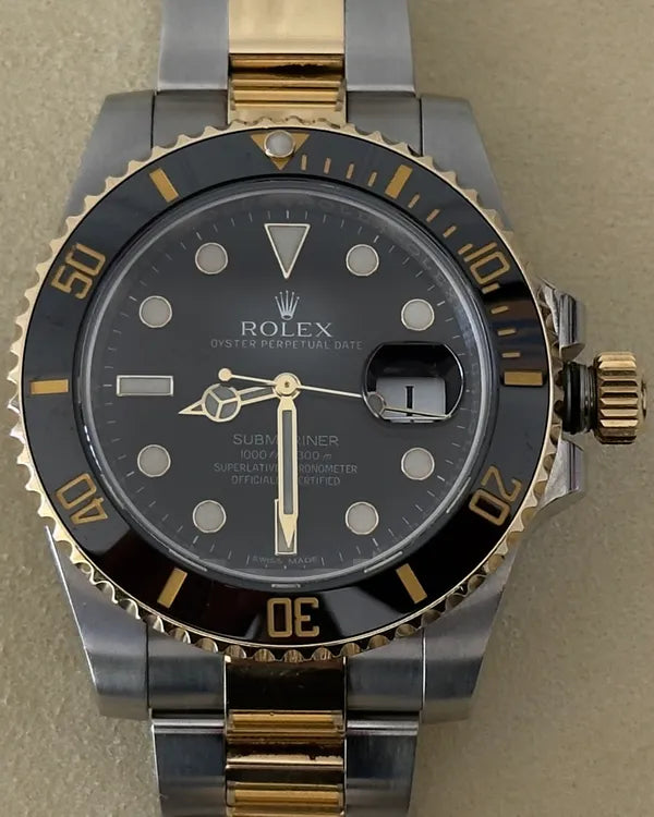 2016 Rolex Submariner Date 40MM Black Dial Two-Tone Oyster Bracelet (116613LN)