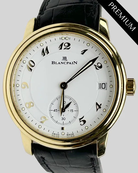 Blancpain Villeret 36MM White Dial Aftermarket Leather Strap (1161-1418-55)