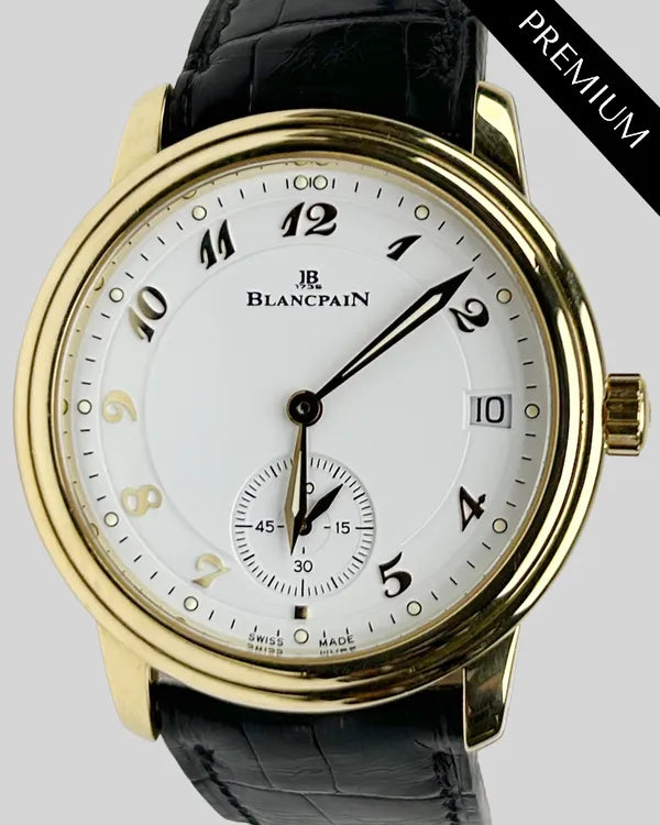 Blancpain Villeret 36MM White Dial Aftermarket Leather Strap (1161-1418-55)