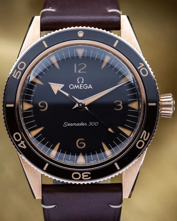 (Albert) 2021 Omega Seamaster 300 41MM Brown Dial Leather Strap (234.92.41.21.10.001)