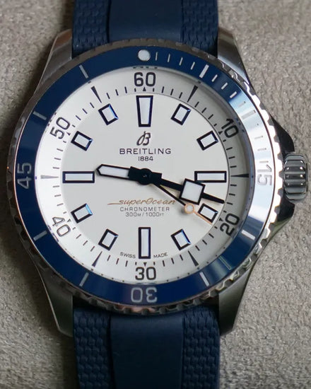 2023 Breitling Superocean 42MM White Dial Rubber Strap (A17375E71G1S1)
