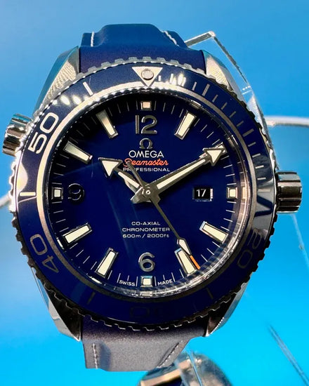 Omega Seamaster Planet Ocean 600M 37.5MM Blue Dial Rubber Strap (232.92.38.20.03.001)