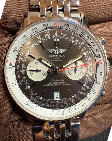 2013 Breitling Navitimer Pan American L.E. 43MM Bronze Dial Steel Bracelet (AB012612/Q597)