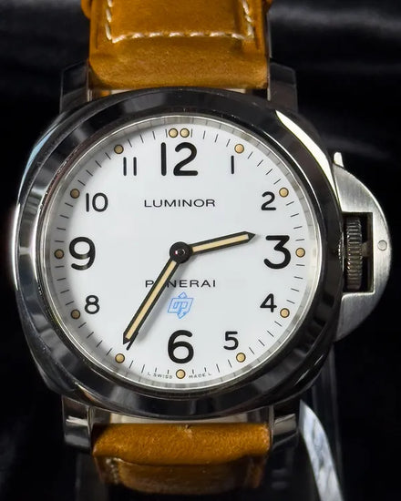 2017 Panerai Luminor Base Logo 44MM White Dial Leather Strap (PAM00630)