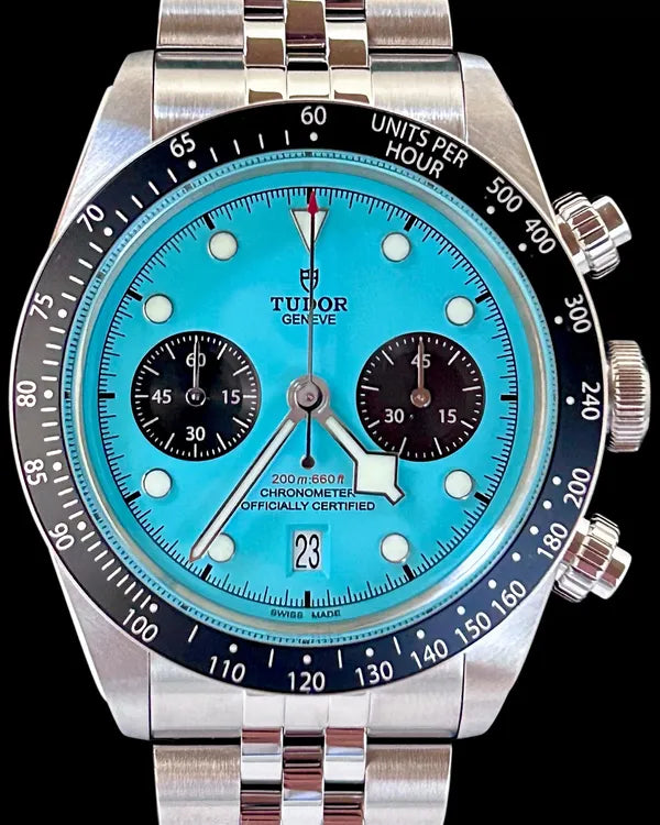 No Reserve - 2025 Tudor Black Bay Chrono S.E. 41MM "Flamingo" Turquoise Dial Steel Bracelet (79360N)