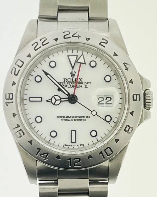 Rolex Explorer II "Polar" 40MM White Dial Oyster Bracelet (16570)