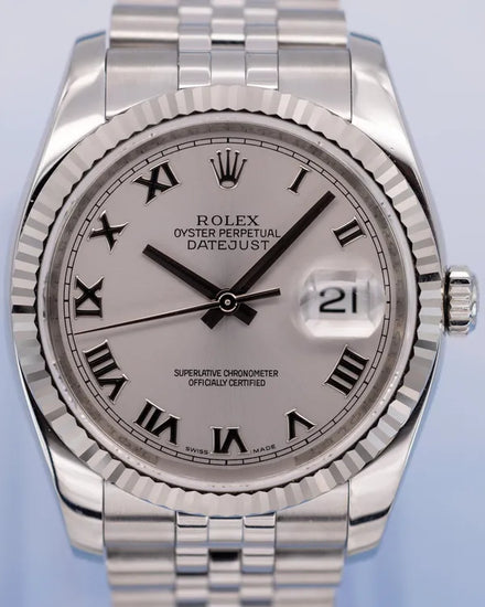 2007 Rolex Datejust 36MM Silver Dial Jubilee Bracelet (116234)