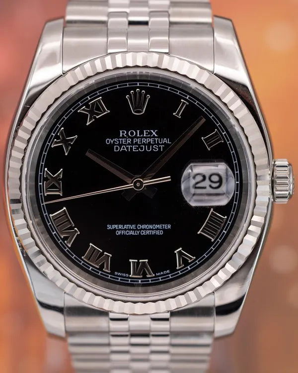 2006 (D-Serial) Rolex Datejust 36MM Black Dial Jubilee Bracelet (116234)