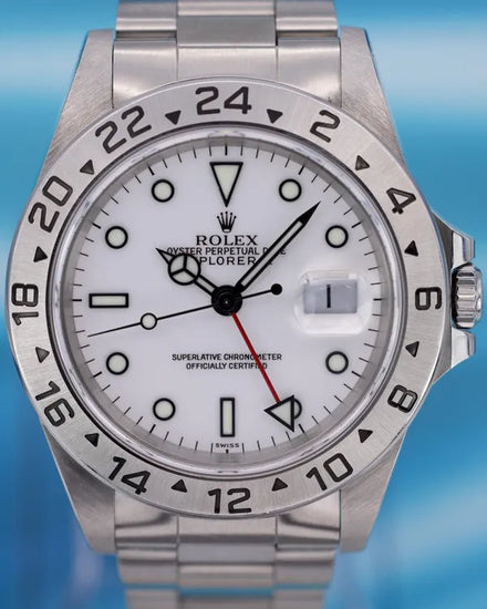 1997 (U Serial) Rolex Explorer II "Polar" 40MM "Swiss Only" White Dial Oyster Bracelet (16570)