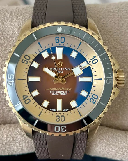 2022 Breitling Superocean 44MM Brown Dial Rubber Strap (N17376201Q1S1)