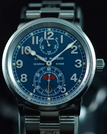 2002 Ulysse Nardin Marine Chronometer 38MM Blue Dial Steel Bracelet (263-22)