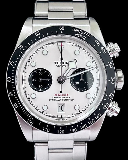 No Reserve - 2022 Tudor Black Bay Chrono "Panda" 41MM White Dial Steel Bracelet (79360N)