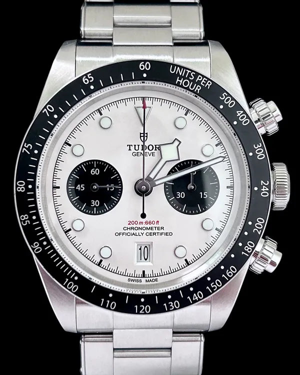 No Reserve - 2022 Tudor Black Bay Chrono "Panda" 41MM White Dial Steel Bracelet (79360N)