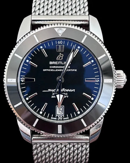 No Reserve - 2019 Breitling Superocean Heritage II 42MM Black Dial Steel Bracelet (AB201012/BF73)