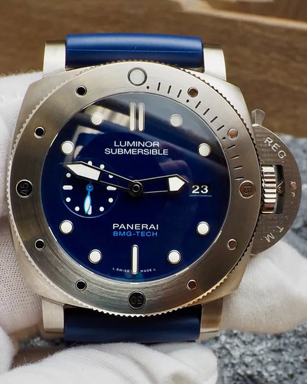 Panerai Submersible BMG-Tech 47MM Blue Dial Rubber Strap (PAM00692)