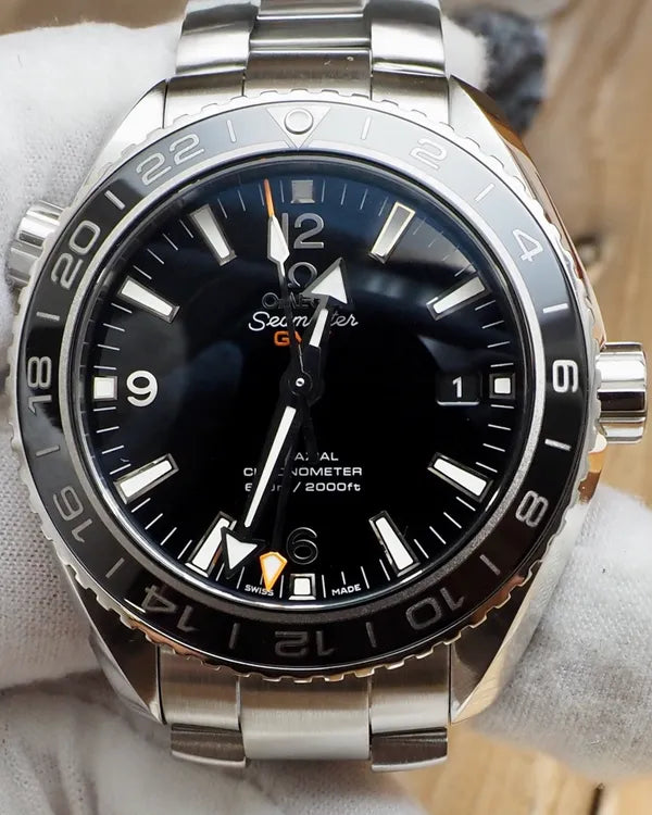2013 Omega Seamaster Planet Ocean 600M GMT 43.5MM Black Dial Steel Bracelet (232.30.44.22.01.001)