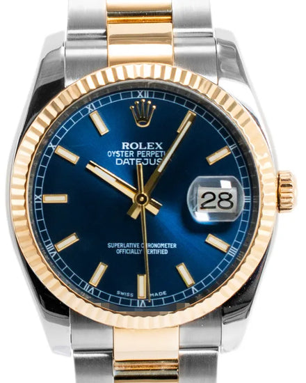 Rolex Datejust 36MM Blue Dial Two-Tone Oyster Bracelet (116233)