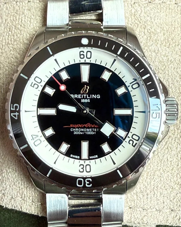 Breitling Superocean 42MM Black Dial Steel Bracelet (A17375211B1A1)