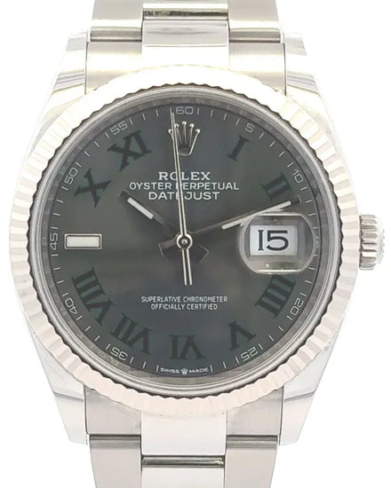 Rolex Datejust "Wimbledon" 36MM Slate Dial Oyster Bracelet (126234)
