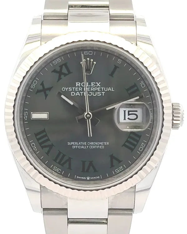 Rolex Datejust "Wimbledon" 36MM Slate Dial Oyster Bracelet (126234)