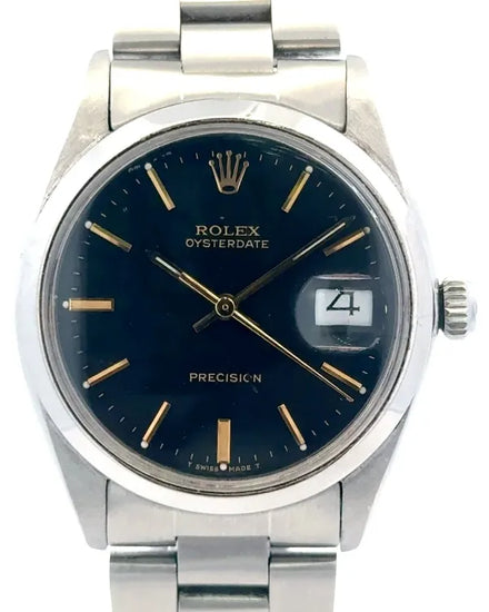 Rolex Oyster Precision 34MM Black Dial Oyster Bracelet (6694)