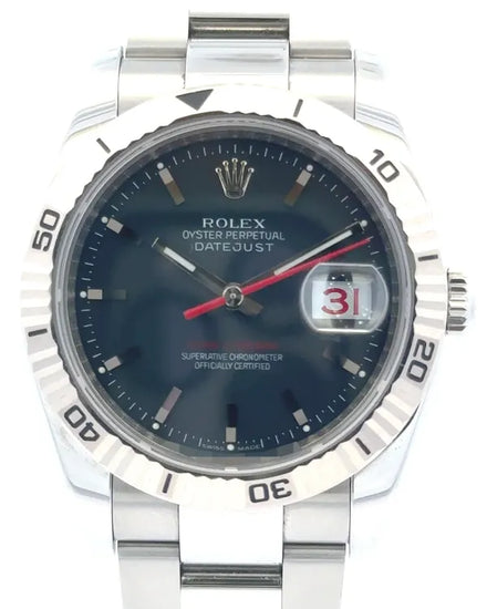 Rolex Datejust Turn-O-Graph 36MM Black Dial Oyster Bracelet (116264)