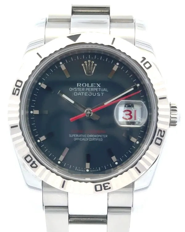 Rolex Datejust Turn-O-Graph 36MM Black Dial Oyster Bracelet (116264)