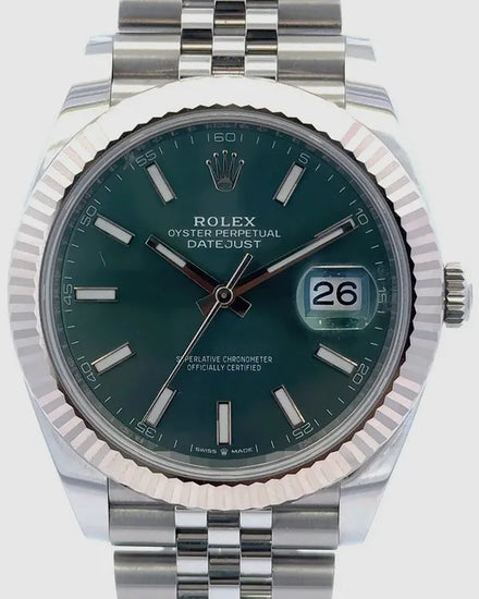 2023 Rolex Datejust 41MM Green Dial Jubilee Bracelet (126334)