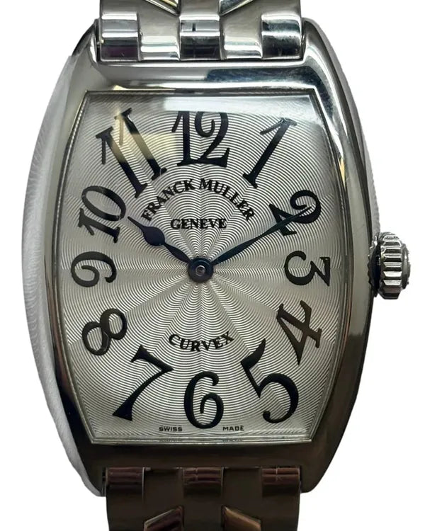 Franck Muller Cintrée Curvex 29MM Quartz Silver Dial Steel Bracelet (7502 QZ)