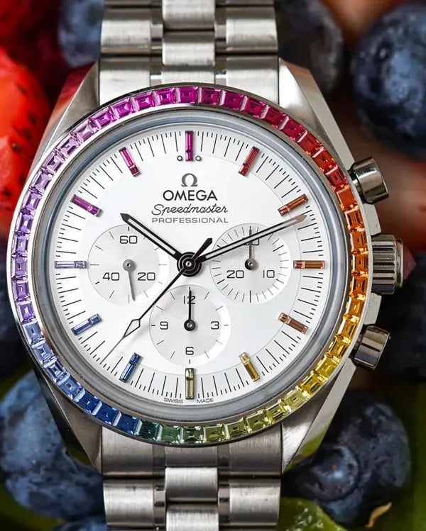 Omega Speedmaster Professional Moonwatch Canopus Gold 42MM White Dial White Gold Bracelet (310.55.42.50.52.002)