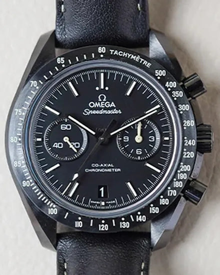 2022 Omega Speedmaster Dark Side of the Moon "Pitch Black" 44.25MM Black Dial Leather Strap (311.92.44.51.01.004)
