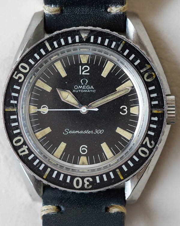 Omega Seamaster 300 42MM Black Dial Leather Strap (165.024)