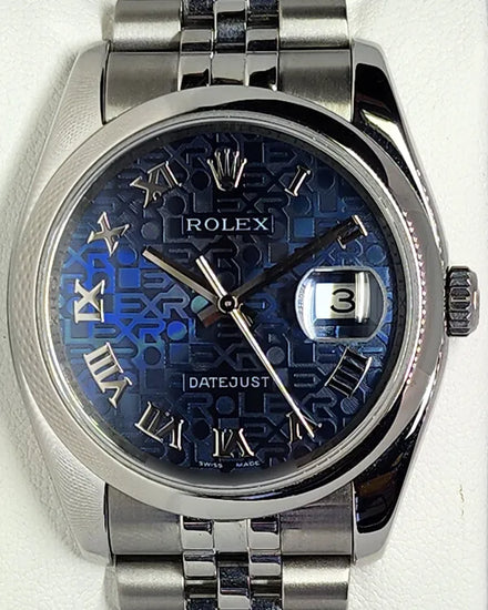 Rolex Datejust 36MM Blue "Jubilee Motif" Dial Jubilee Bracelet (116200)