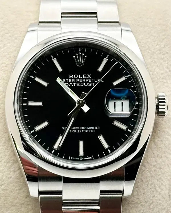 2021 Rolex Datejust 36MM Black Dial Oyster Bracelet (126200)