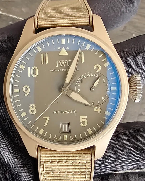 2024 IWC Schaffhausen Pilot Top Gun "Mojave Dessert" 46MM Brown Dial Rubber Strap (IW506003)