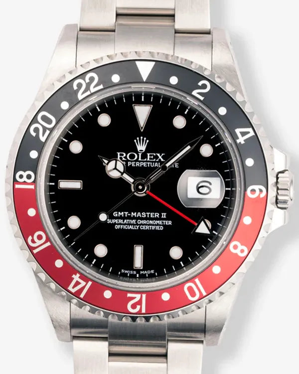 Rolex GMT-Master II "Coke" 40MM Black Dial Oyster Bracelet (16710)