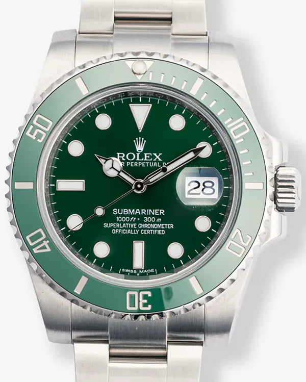 2016 Rolex Submariner Date "Hulk" 40MM Green Dial Oyster Bracelet (116610LV)