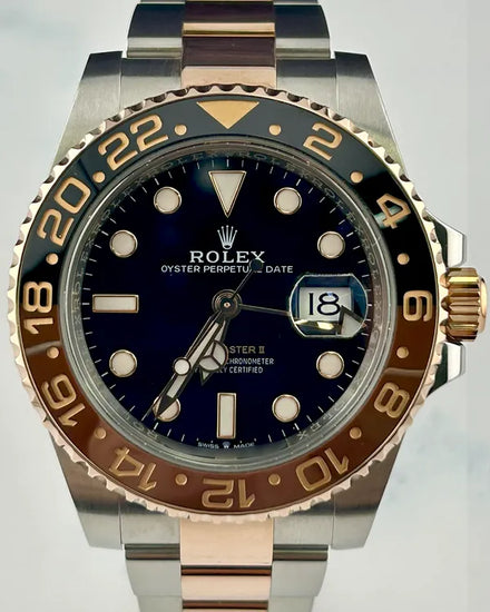 2018 Rolex GMT-Master II "Rootbeer" 40MM Black Dial Two-Tone Oyster Bracelet (126711CHNR)