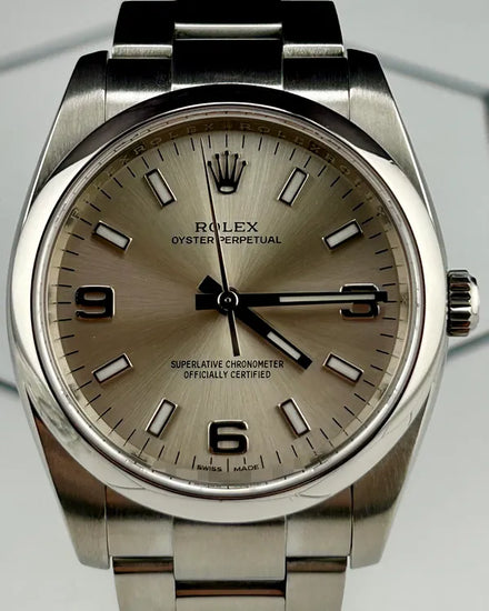 2019 Rolex Oyster Perpetual 34MM Silver Dial Oyster Bracelet (114200)