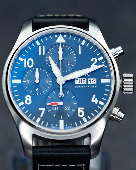 2021 IWC Schaffhausen Pilot 41MM Blue Dial Leather Strap (IW388101)