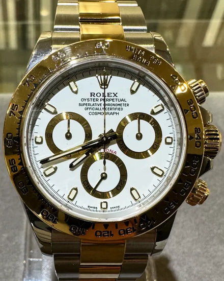 2020 Rolex Cosmograph Daytona 40MM White Dial Two-Tone Oyster Bracelet (116503)