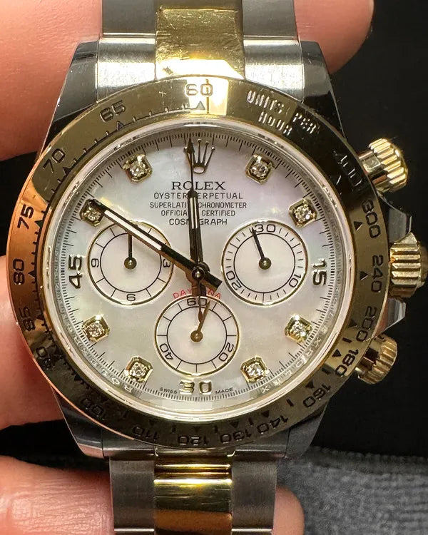 2023 Rolex Cosmograph Daytona 40MM Mother of Pearl Dial Two-Tone Oyster Bracelet (116503)