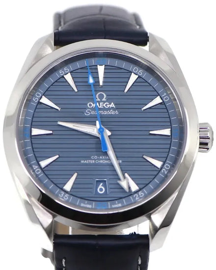 Omega Seamaster Aqua Terra 150M 41MM Blue Dial Leather Strap (220.13.41.21.03.002)