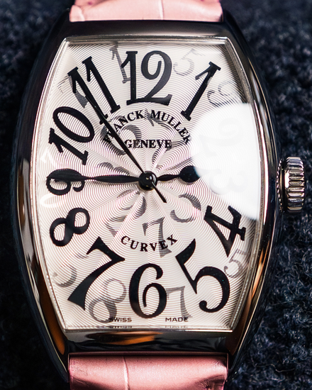 Franck Muller Cintrée Curvex 32MM Silver Dial Leather Strap (5850 SC HO)