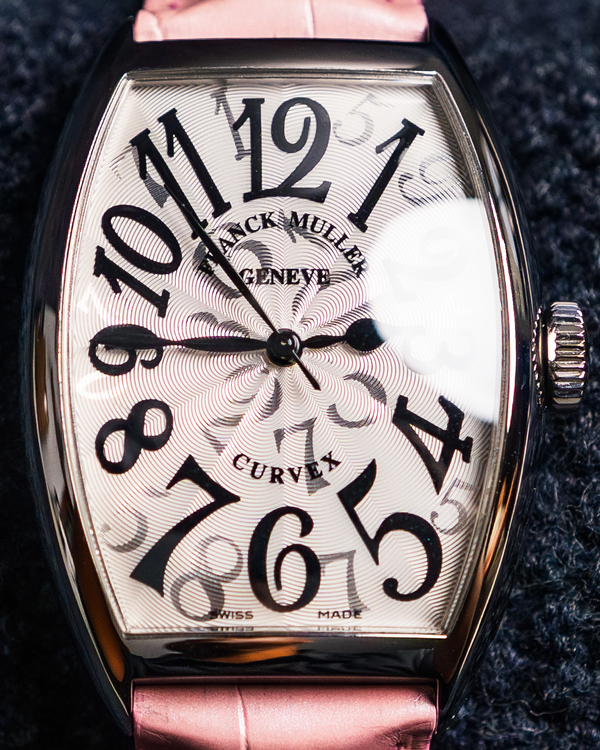 Franck Muller Cintrée Curvex 32MM Silver Dial Leather Strap (5850 SC HO)