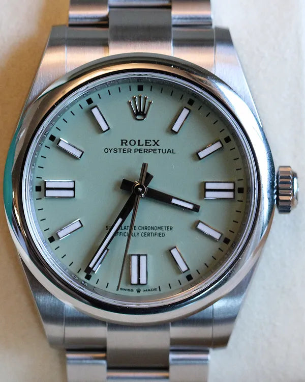 2025 Rolex Oyster Perpetual 41MM Pistachio Green Dial Oyster Bracelet (134300)